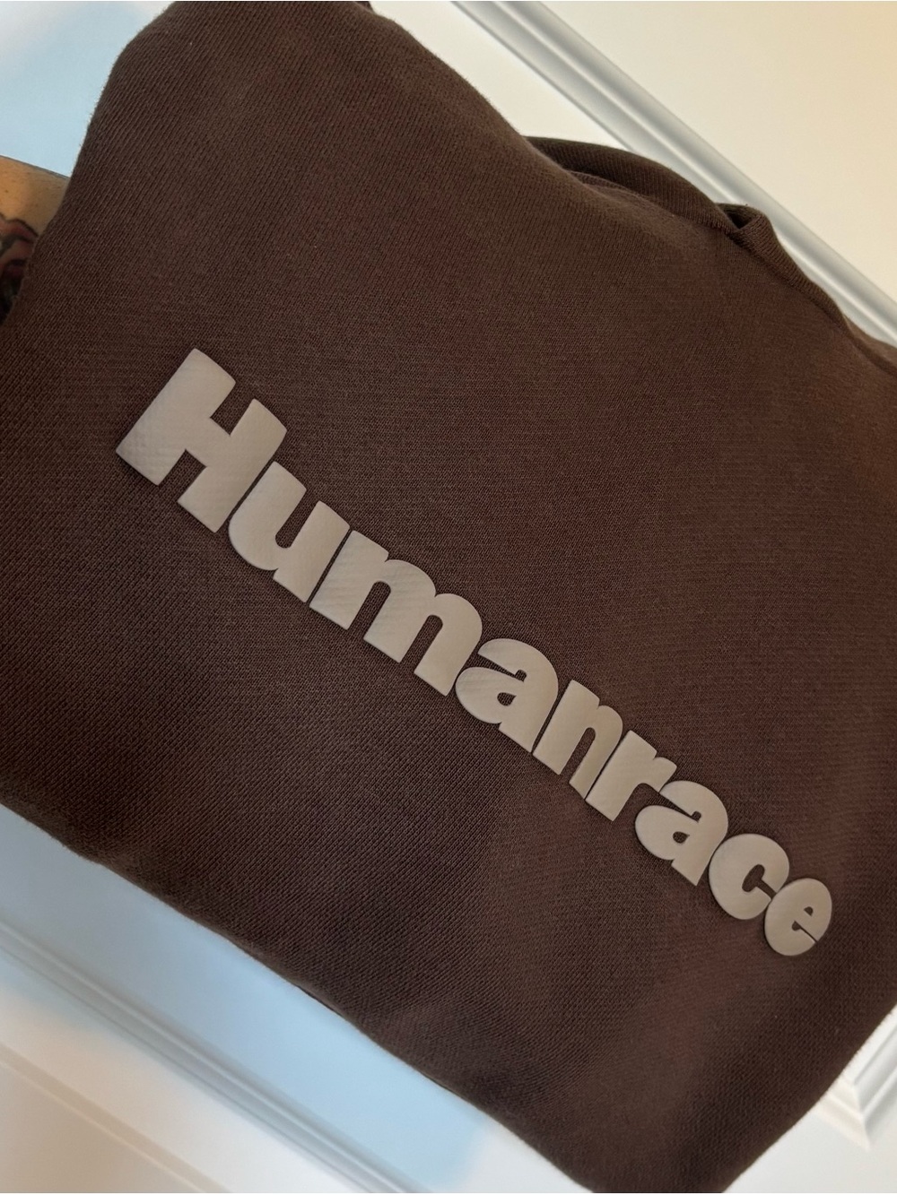 adidas Humanrace Hoodie in Warm Brown